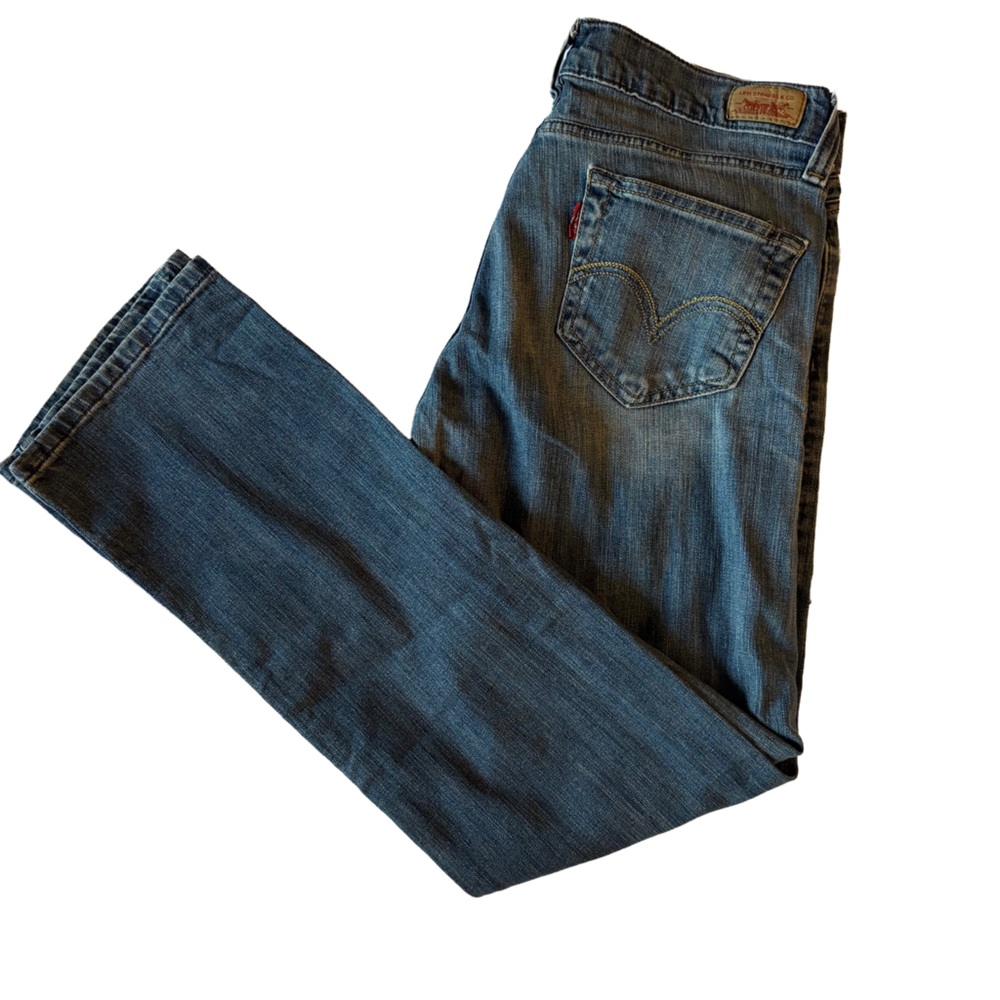 Levi's Straight Leg Low Rise Denim Jeans - Blue Size Medium 7